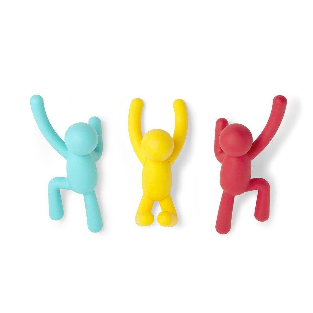 Umbra Buddy Hooks, Set of 3 - Red Green Yellow