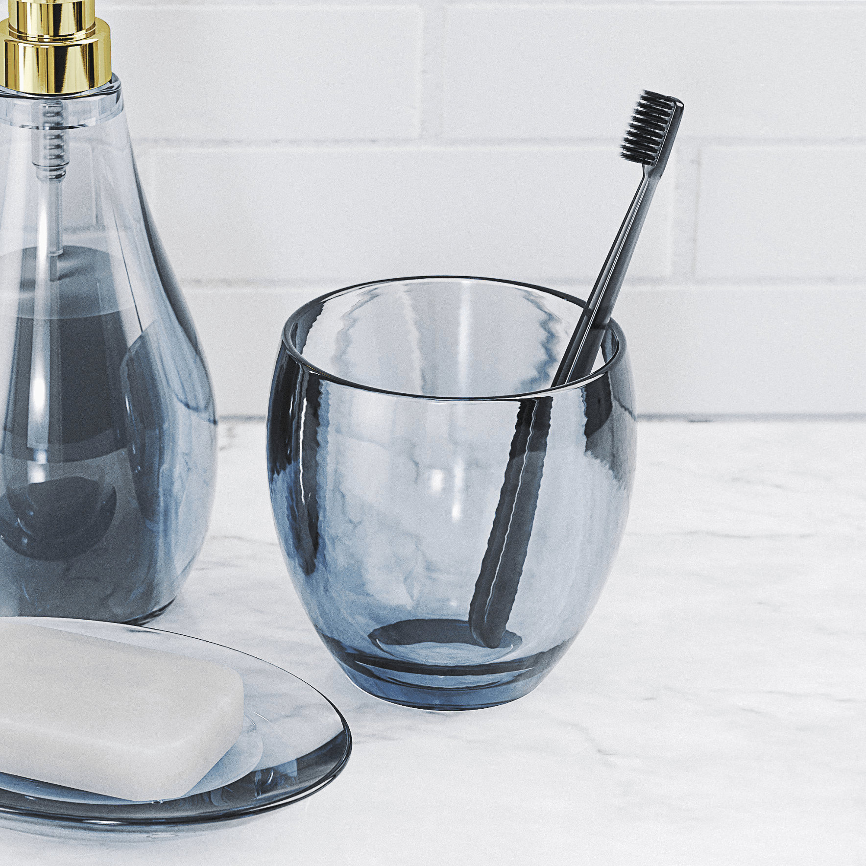 Umbra Droplet Toothbrush Holder - Denim Blue