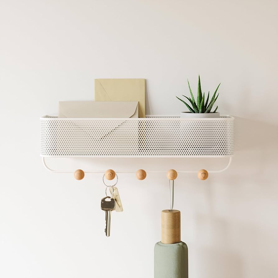 Estique Key Hook & Organiser - White