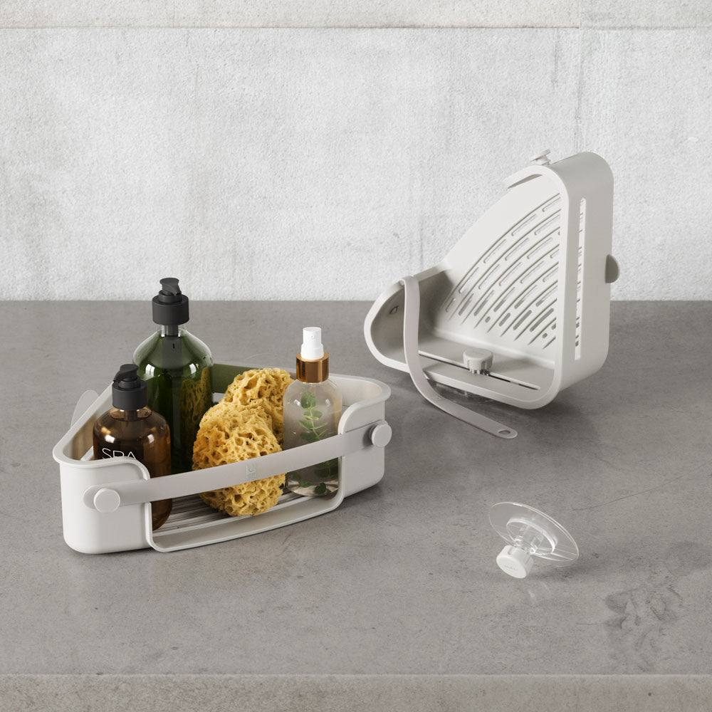 Umbra Flex Adhesive Corner Bin - Grey