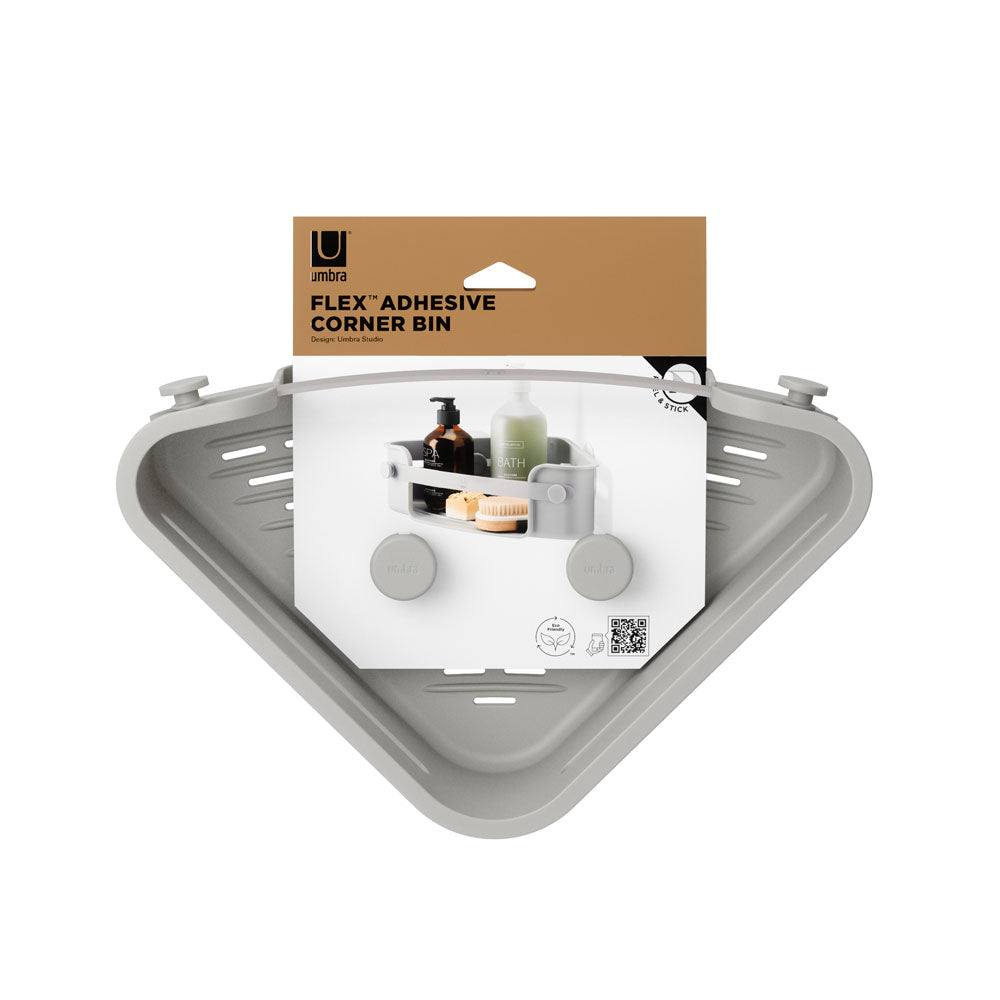 Umbra Flex Adhesive Corner Bin - Grey