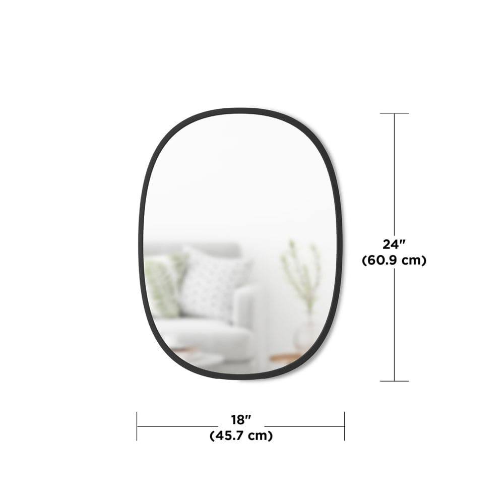 Umbra Hub Oval Wall Mirror - Black