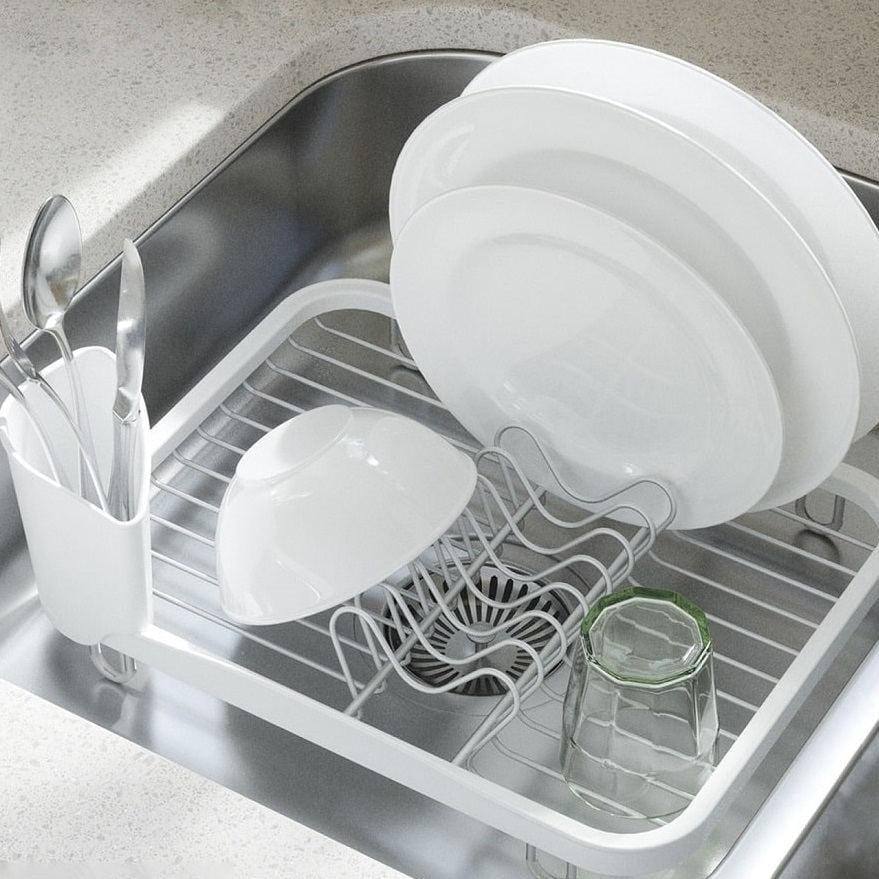 Umbra Sinkin Dish Rack - White