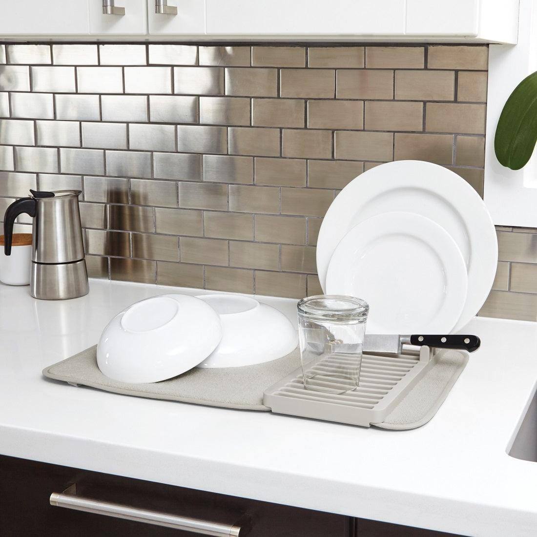Umbra Udry Mini Drying Mat - Light Grey