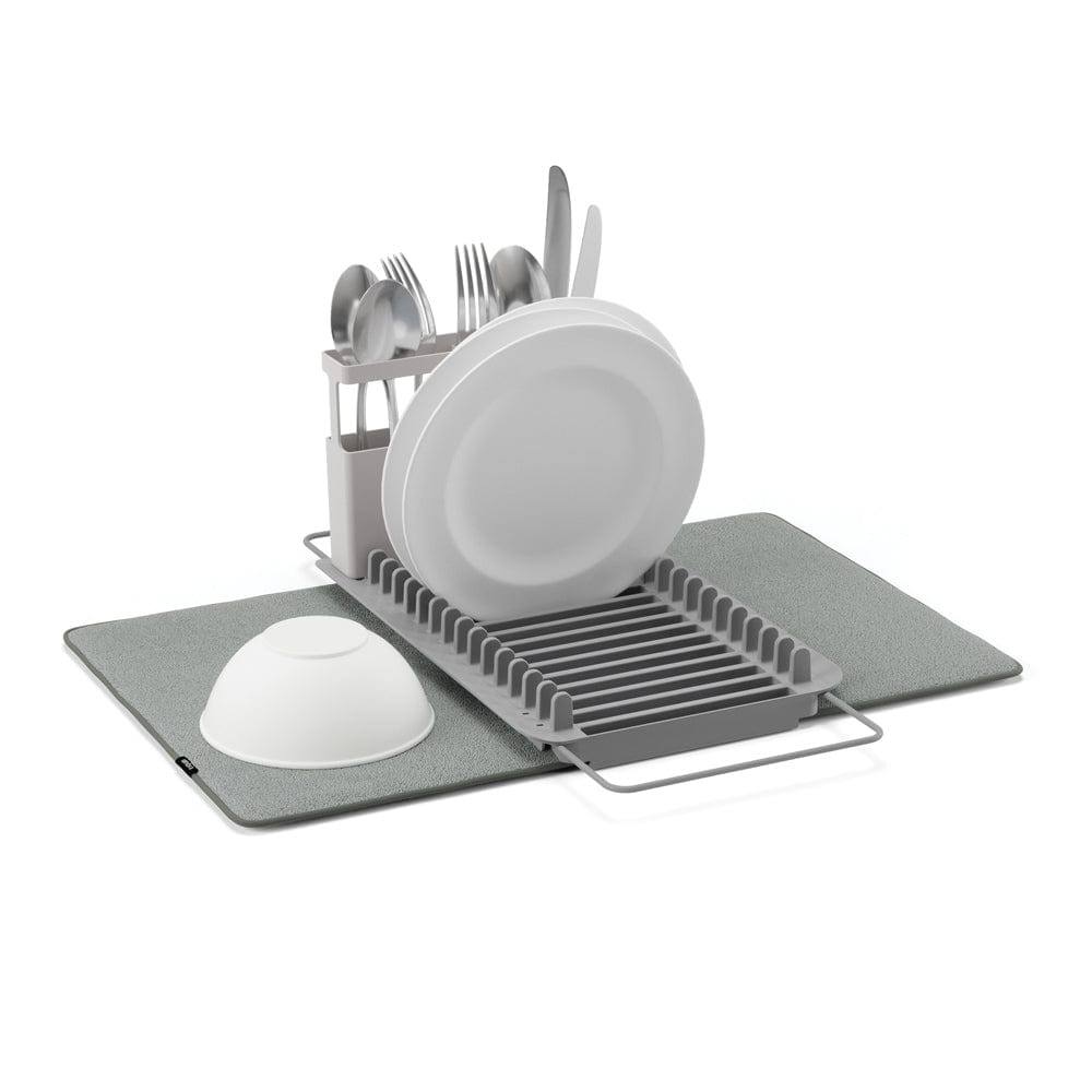 Umbra UDry Over The Sink Dish Rack With Dry Mat - Charcoal