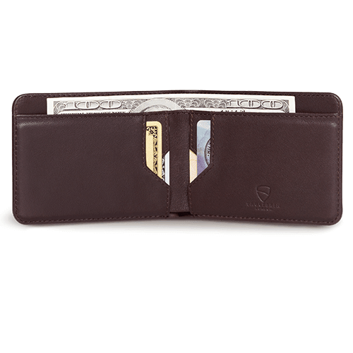 Vaultskin London Manhattan Bifold Wallet - Brown RFID