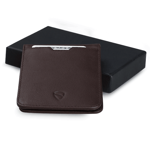 Vaultskin London Manhattan Bifold Wallet - Brown RFID