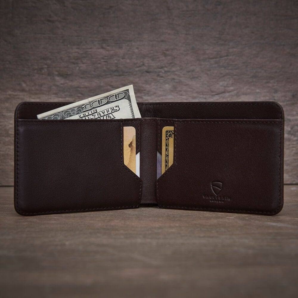 Vaultskin London Manhattan Bifold Wallet - Brown RFID