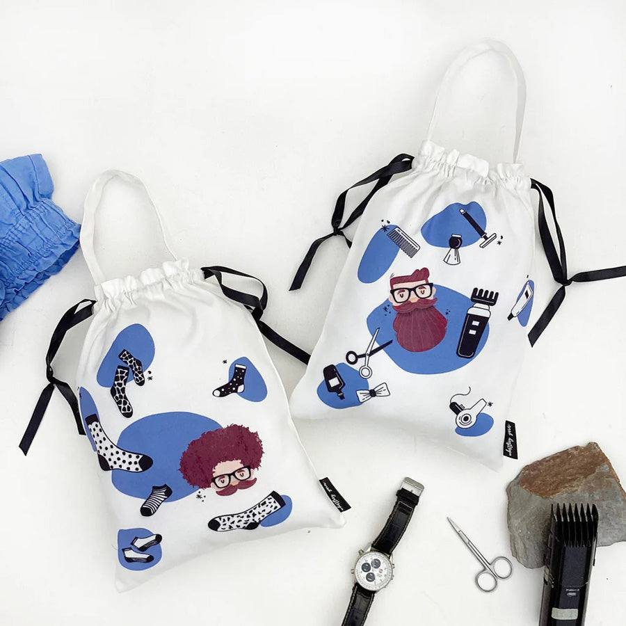 Whistling Yarns Men's Accessory Bags, Set of 2 - Quirky World