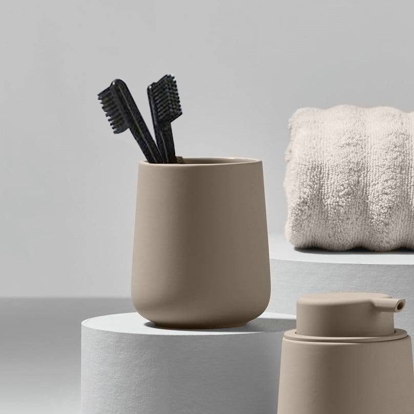 Zone Denmark Nova One Toothbrush Tumbler - Taupe