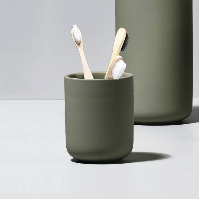 Zone Denmark Ume Toothbrush Tumbler - Olive Green
