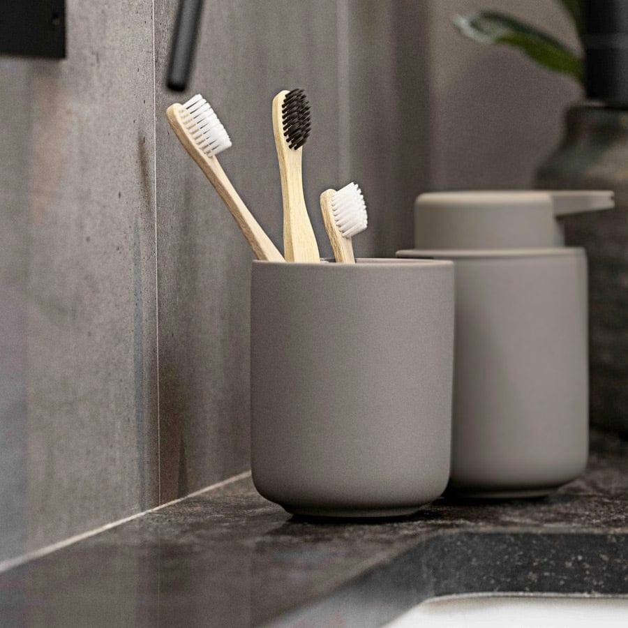 Zone Denmark Ume Toothbrush Tumbler - Taupe