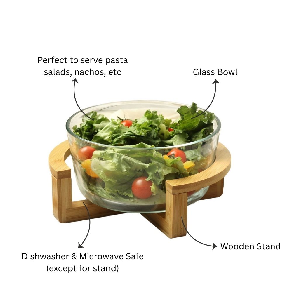 Zen Salad Bowl With Base - Medium