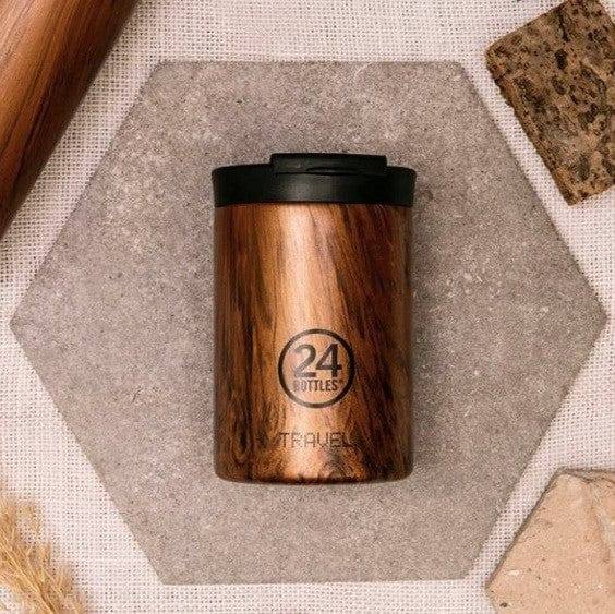 24 Bottles Insulated Stainless Steel Tumbler - Sequoia Wood