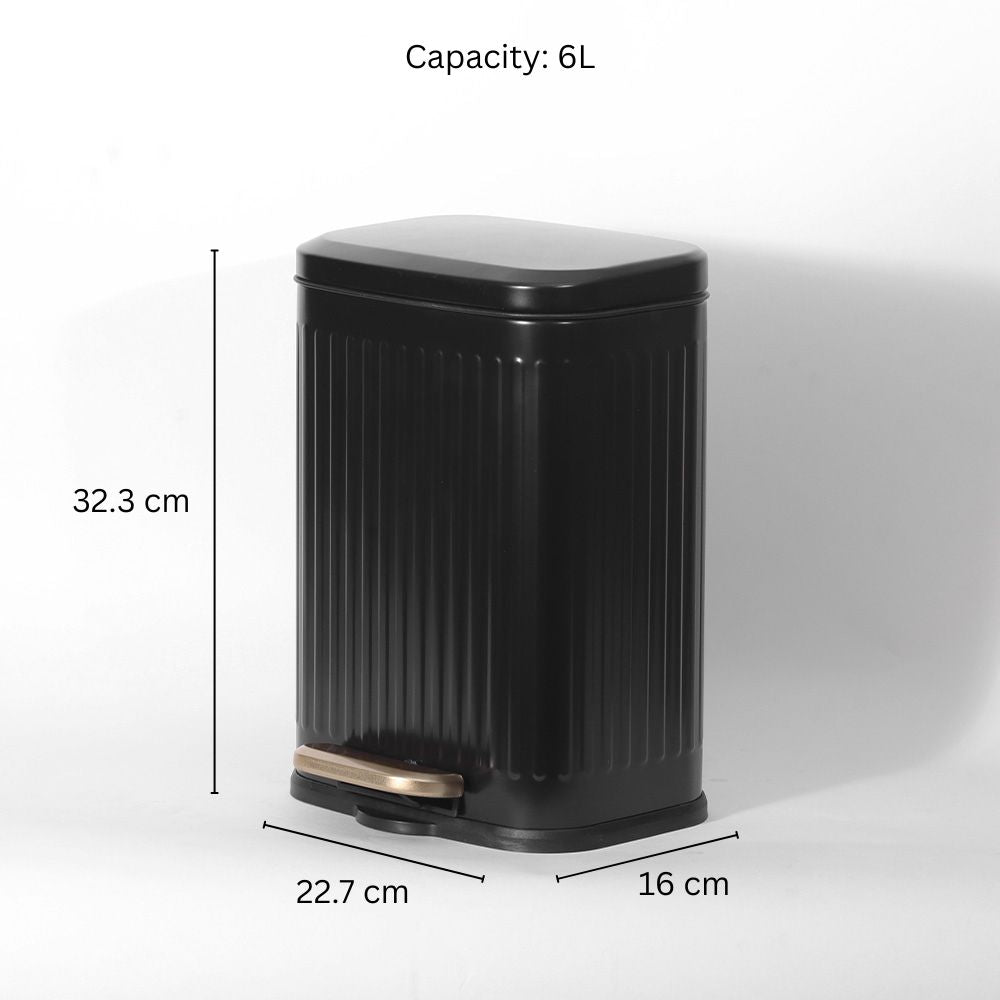 Alois Lines Pedal Bin 6L - Black