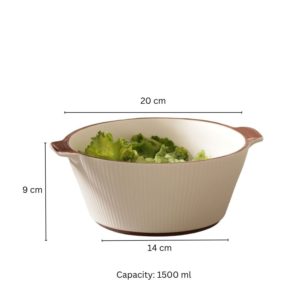 Vesper Large Bowl - Cream Brown