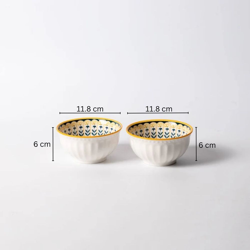 Tuscan Floral Small Bowls, Set of 2