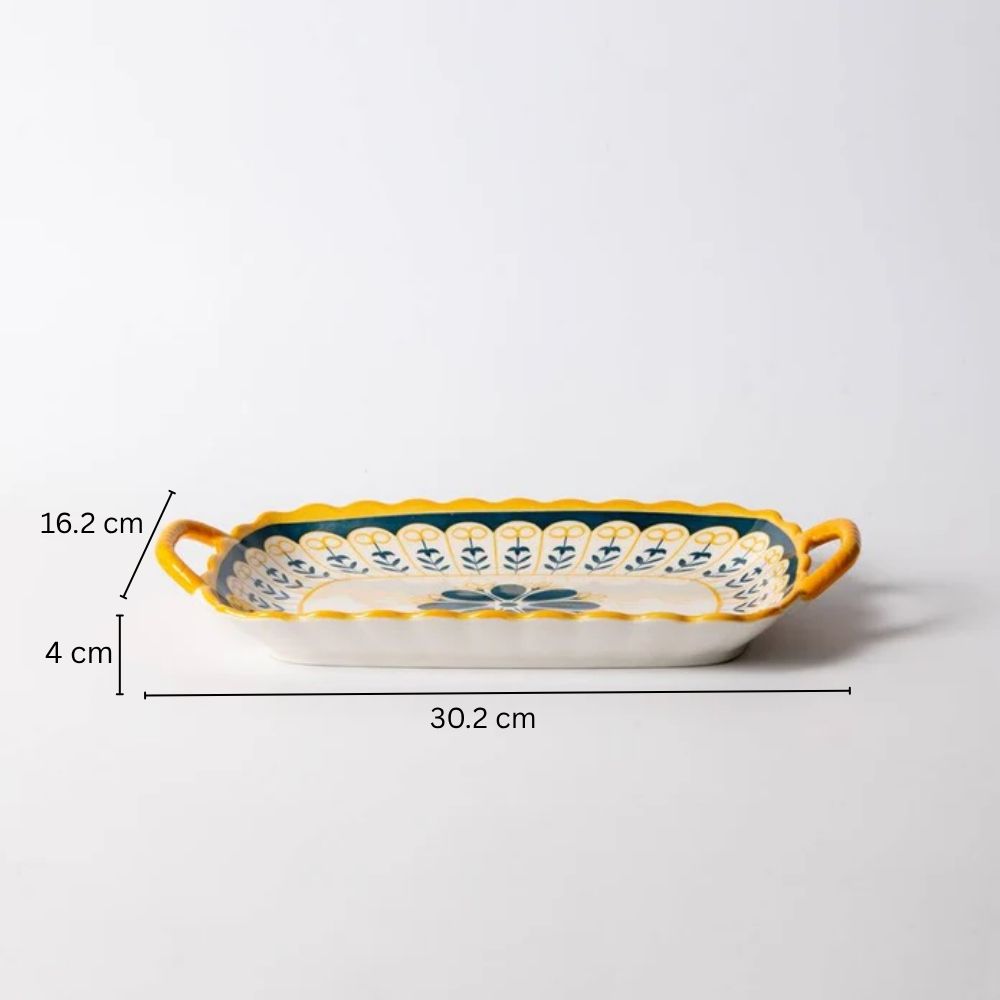 Tuscan Floral Rectangular Serving Pan