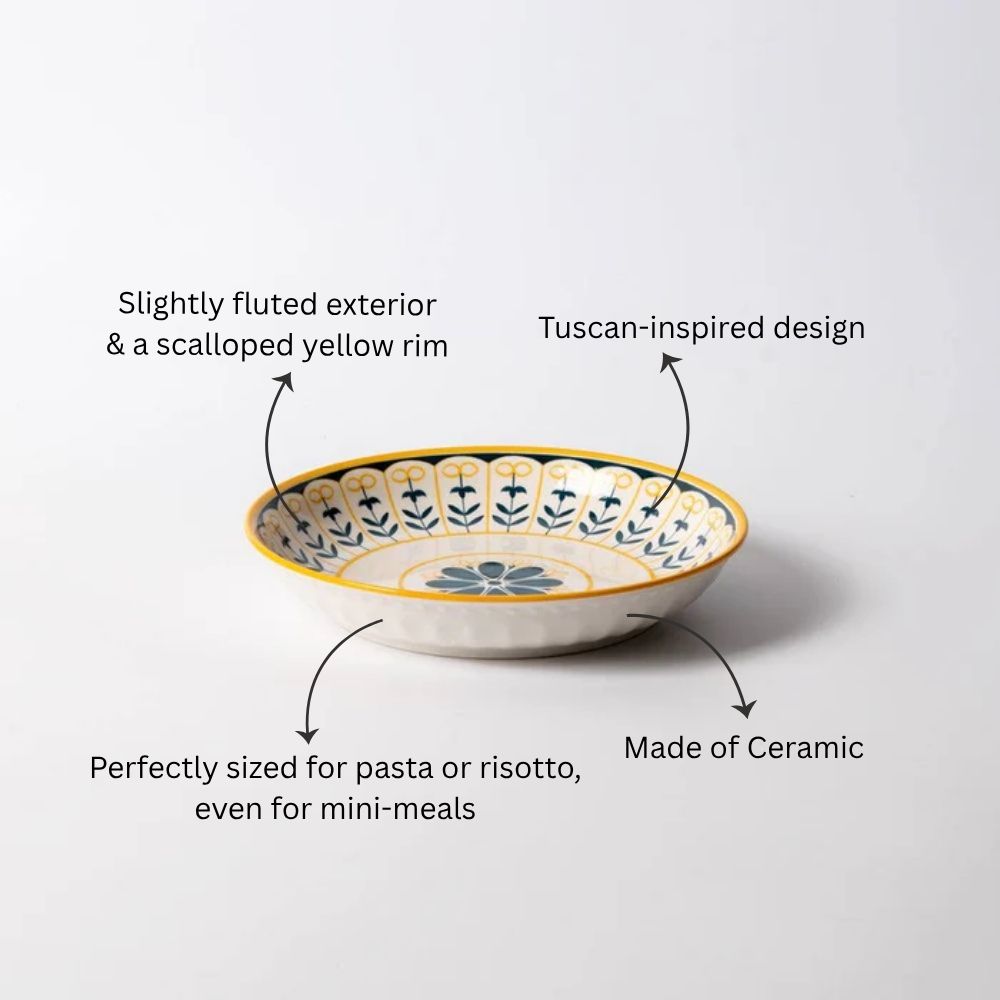 Tuscan Floral Pasta Plate