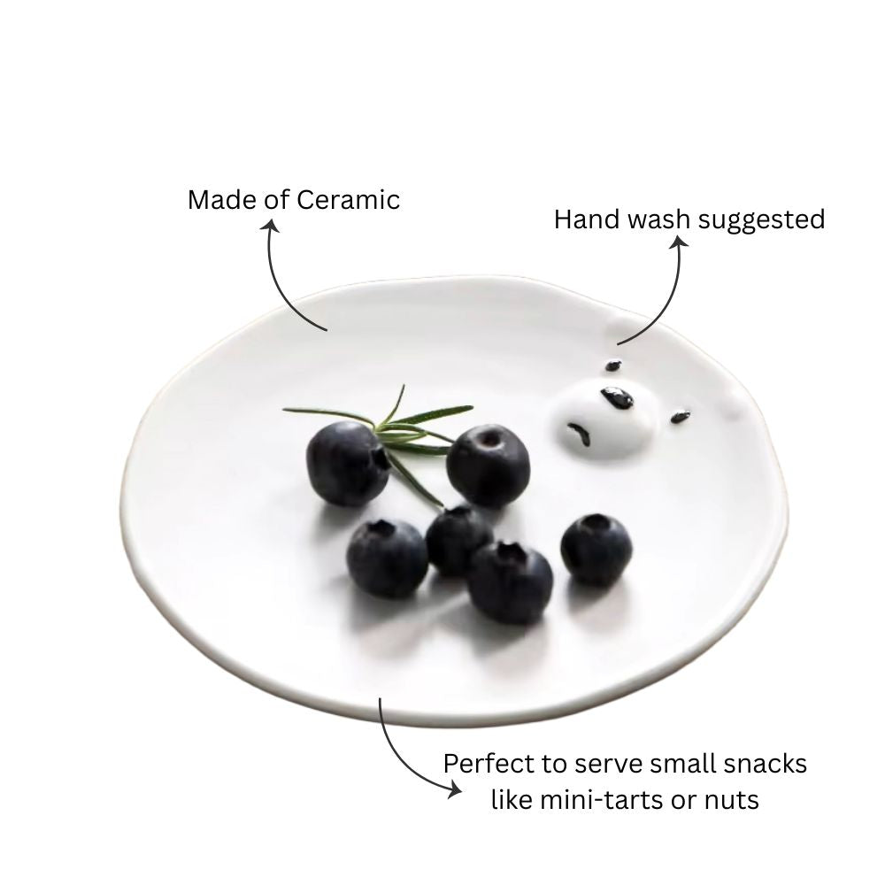 Polar Bear Ceramic Mini Plate - White
