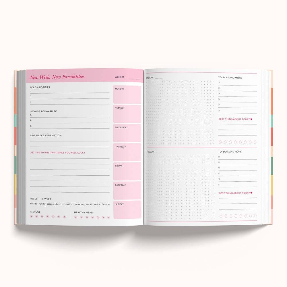 7mm Annual Undated Planner - Rise & Shine