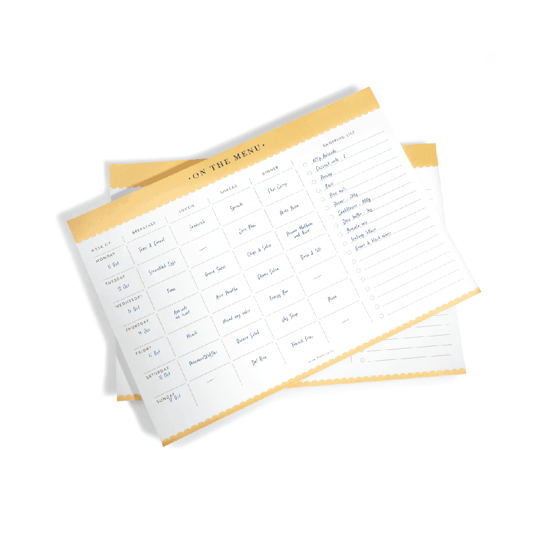 7mm Daily Meal Planner - Lemonade