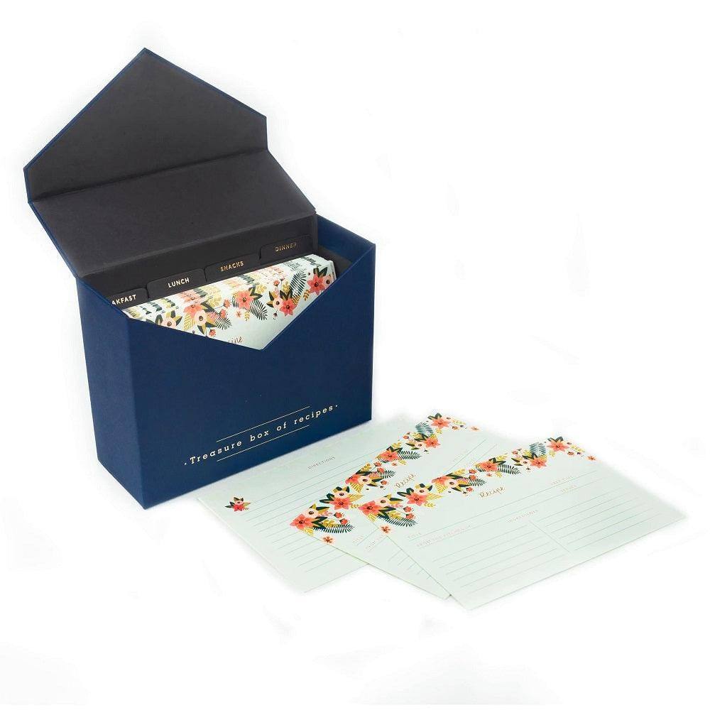 7mm Recipe Box Small - Navy Blue