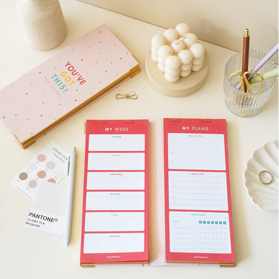 7mm Slim Weekly Planner - Sprinkles