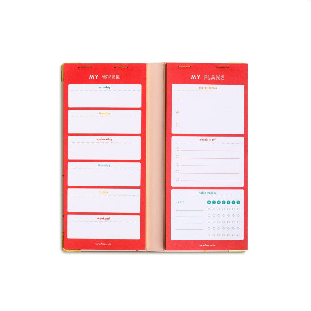 7mm Slim Weekly Planner - Sprinkles