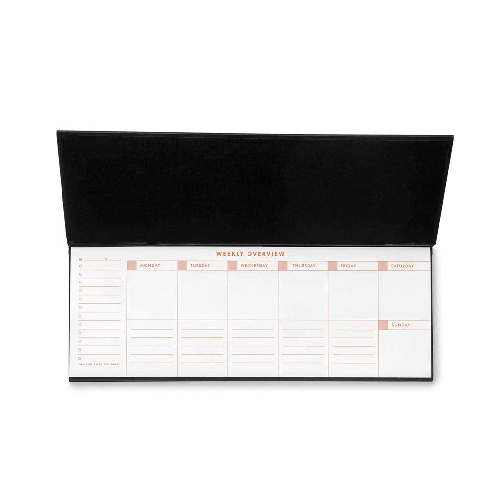 7mm Weekly Desk Planner - Charcoal