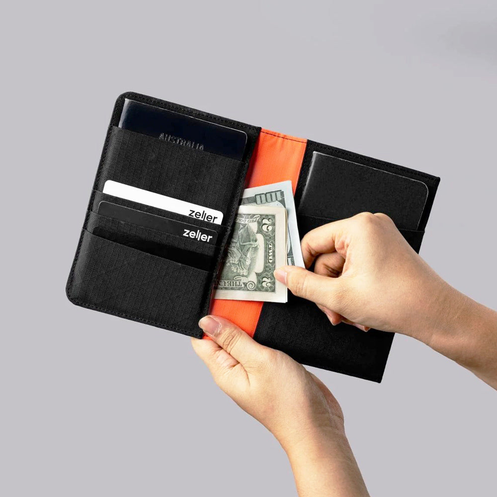 ARK Bifold Passport Wallet - Axogrid Black
