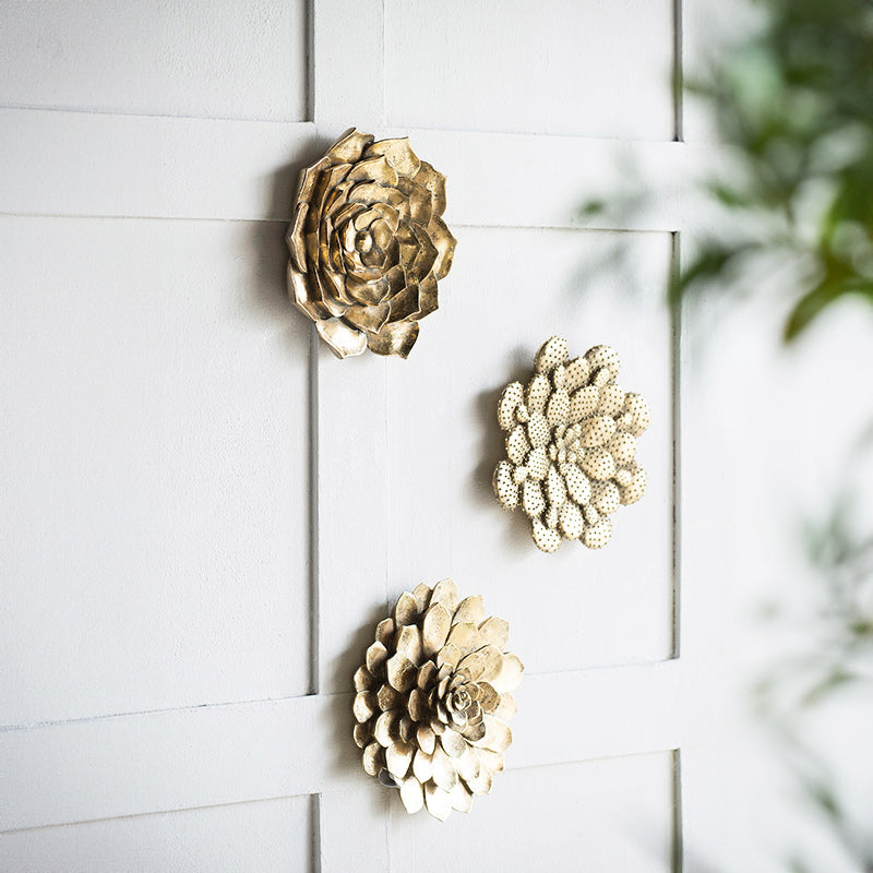 Abalone Cacti Wall Accent Large - Gold