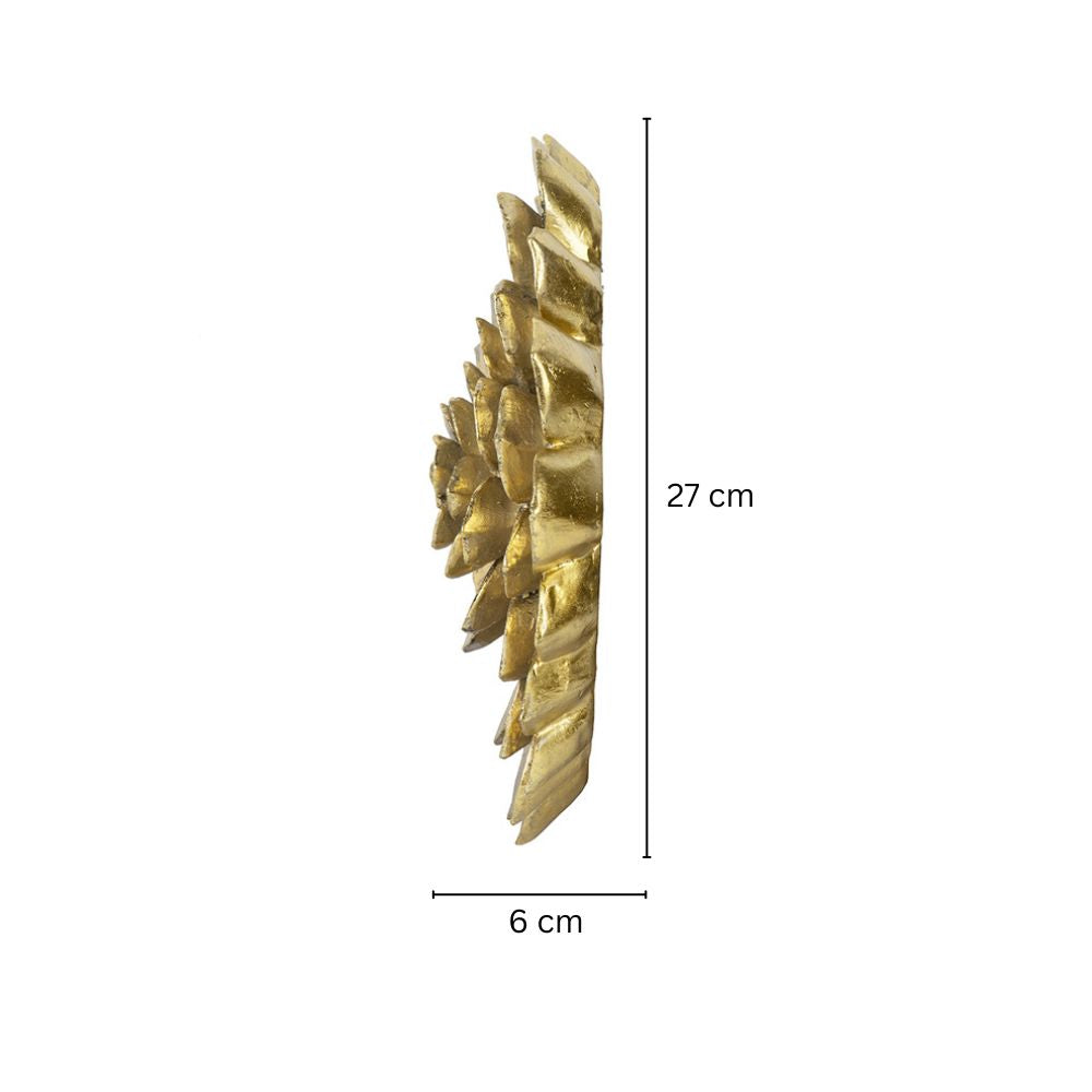 Abalone Cacti Wall Sculpture Large - Gold