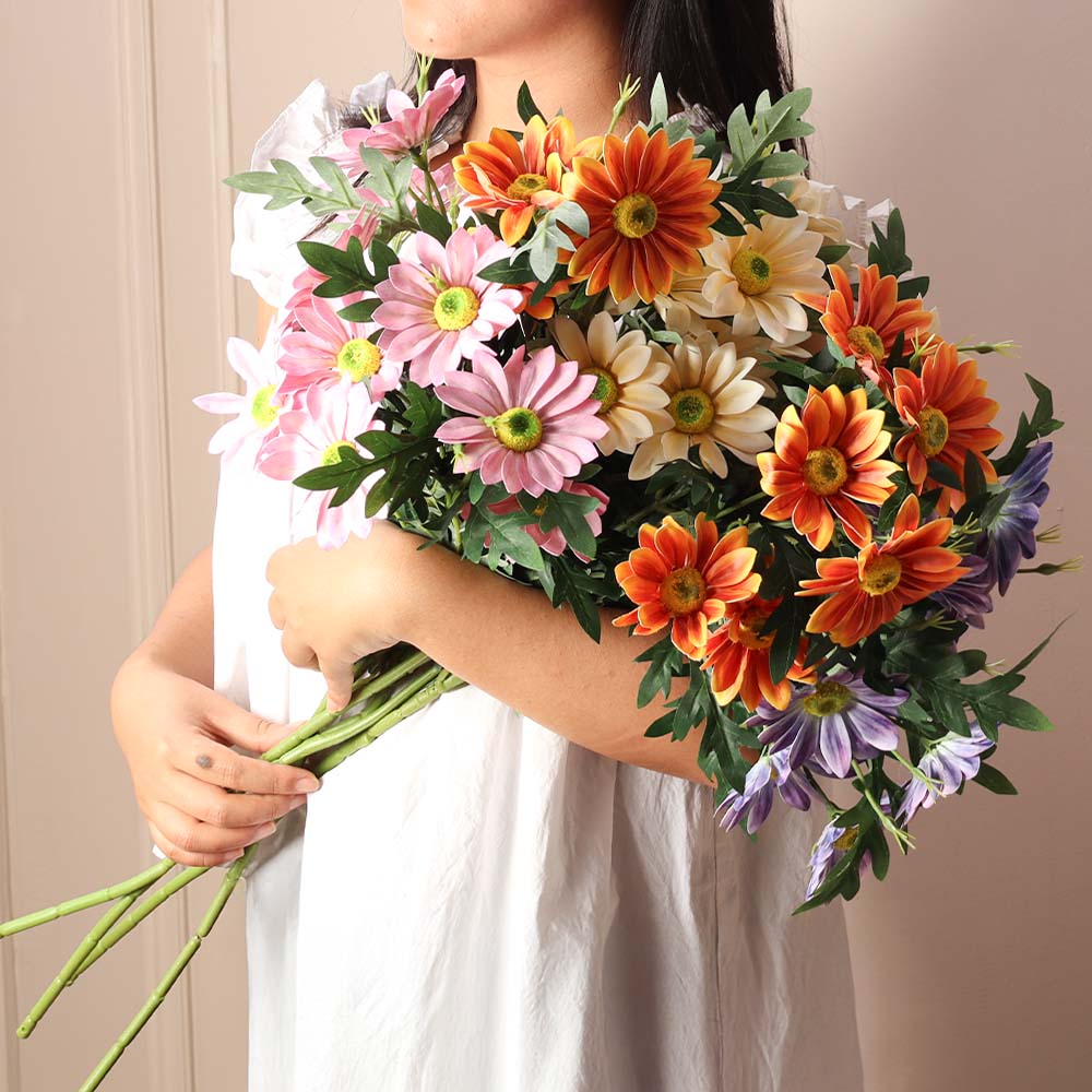 African Daisy Faux Stem - Orange