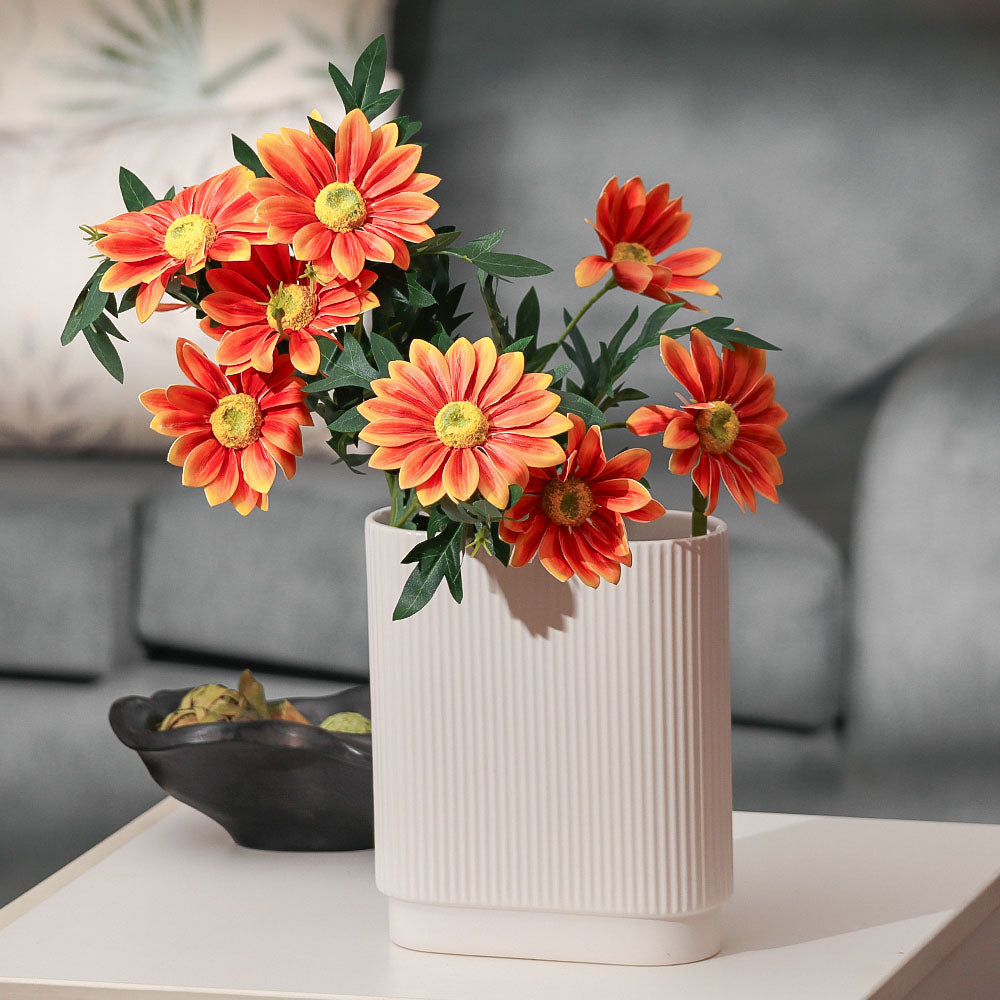 African Daisy Faux Stem - Orange