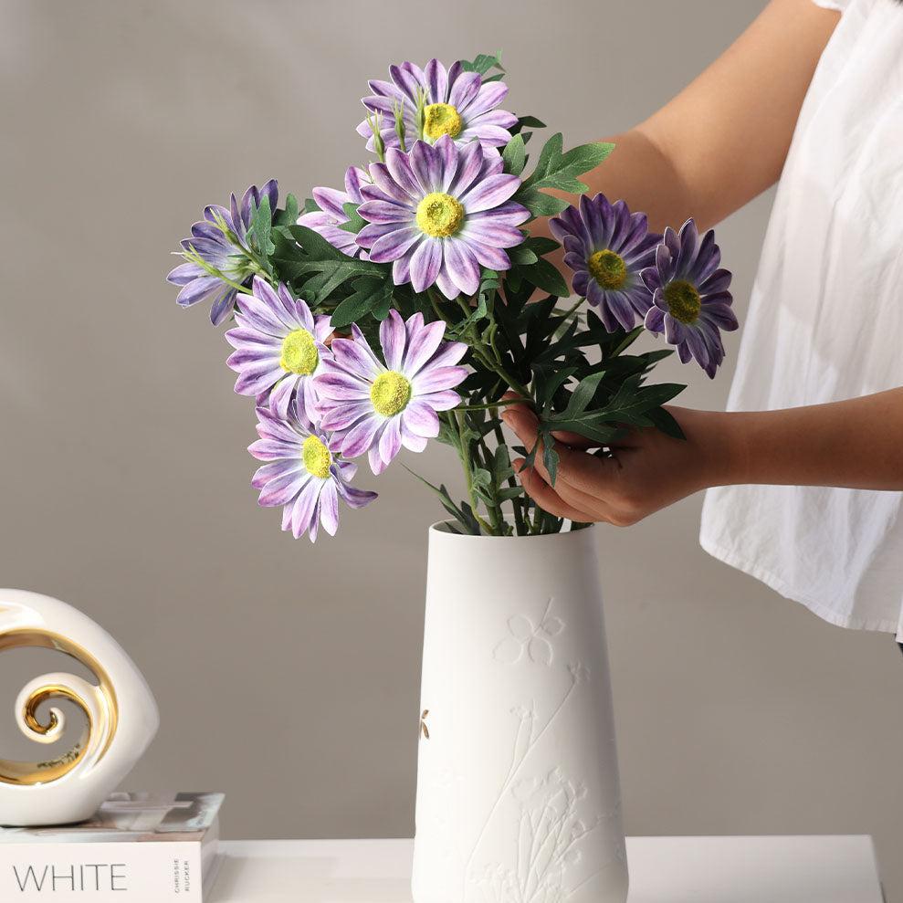 African Daisy Faux Stem - Purple