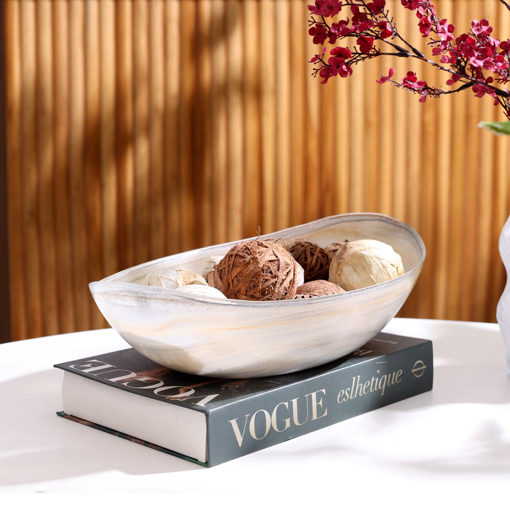Alabastro Oval Bowl - Beige