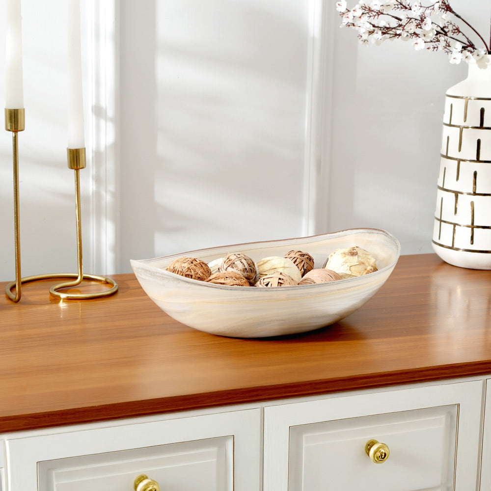 Alabastro Oval Bowl - Beige