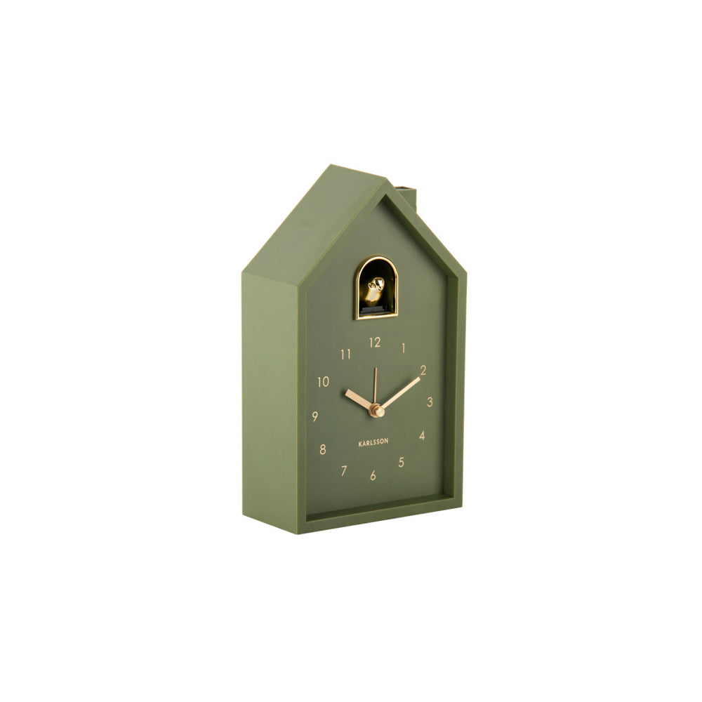 Oro Modern Cuckoo Alarm Clock - Green