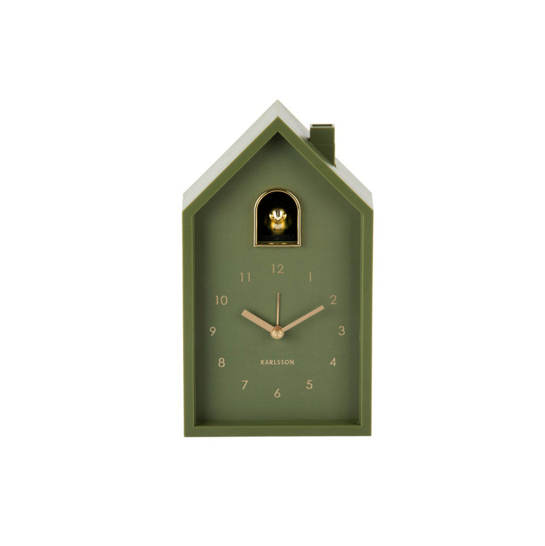 Oro Modern Cuckoo Alarm Clock - Green