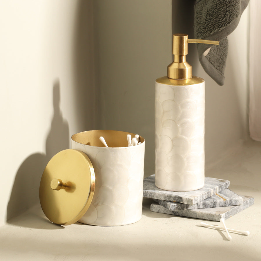 Alba Soap Dispenser - White Gold