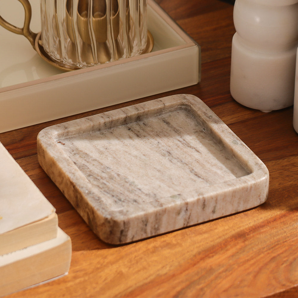 Alero Marble Trinket Tray - Desert