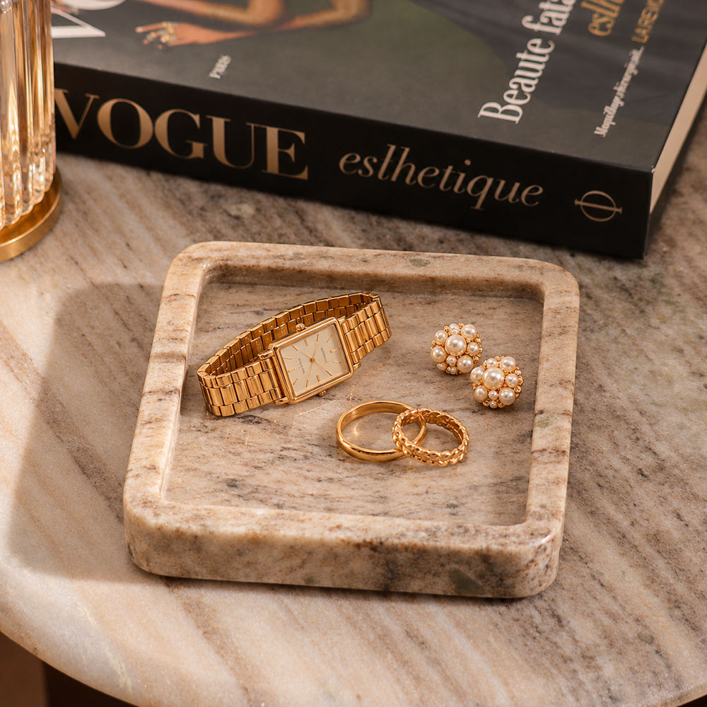 Alero Marble Trinket Tray - Desert