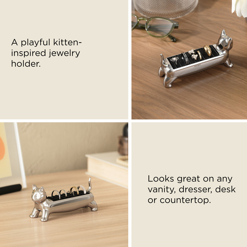 Ali Cat Ring Holder - Chrome
