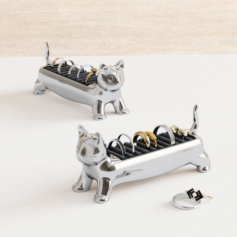 Ali Cat Ring Holder - Chrome