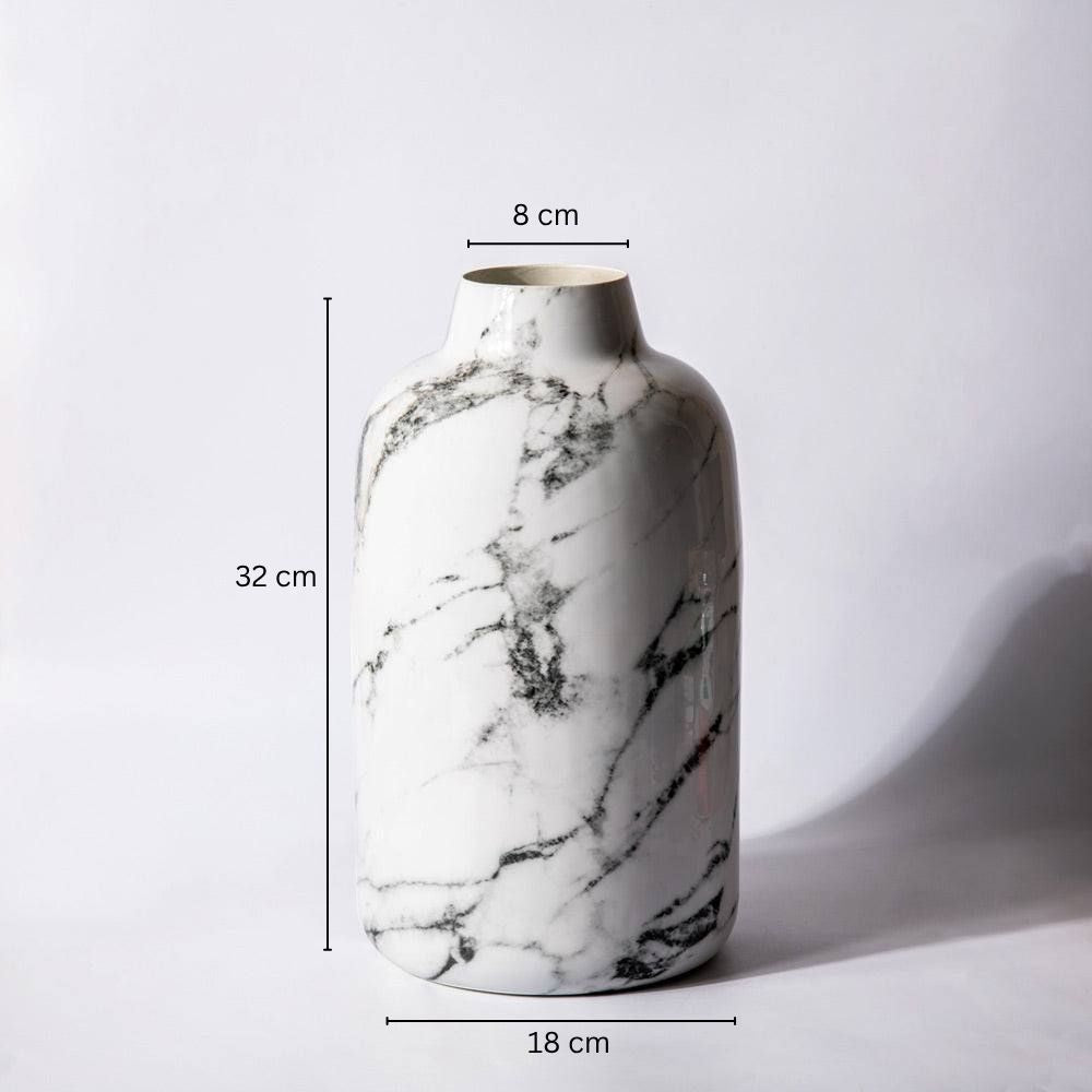 Alina Vase Large - White Marble
