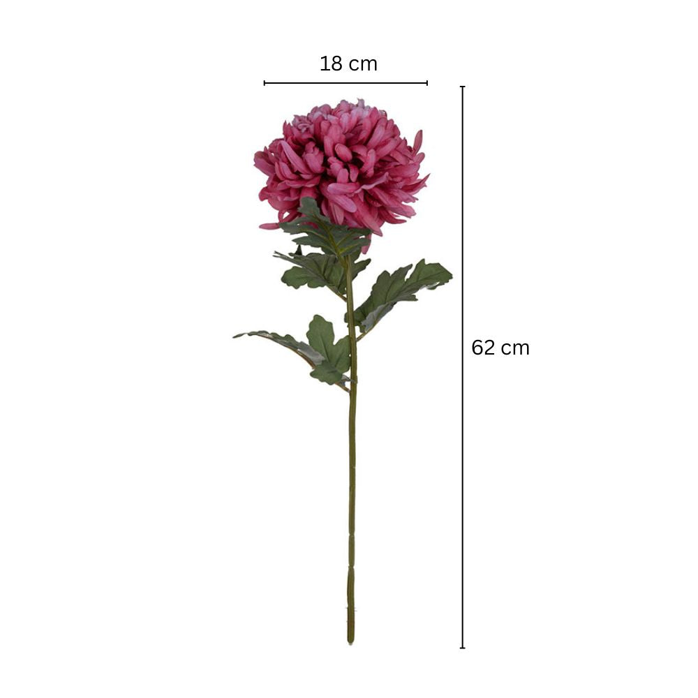 Allouise Chrysanthemum Faux Stem - Crimson