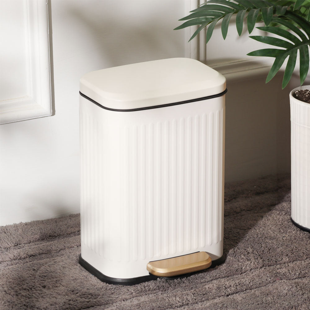 Alois Lines Pedal Bin 6L - White