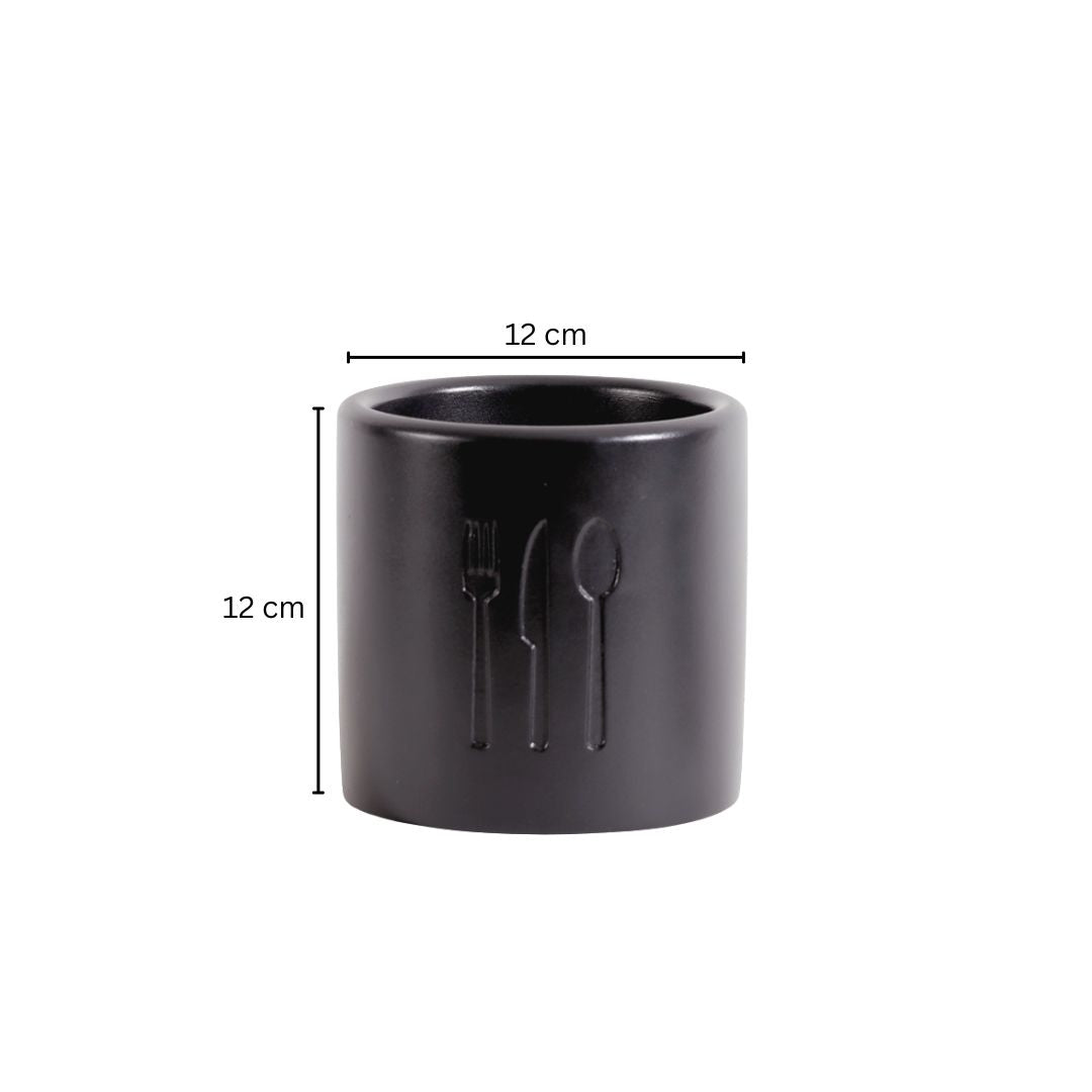 Alora Concrete Cutlery Holder - Black