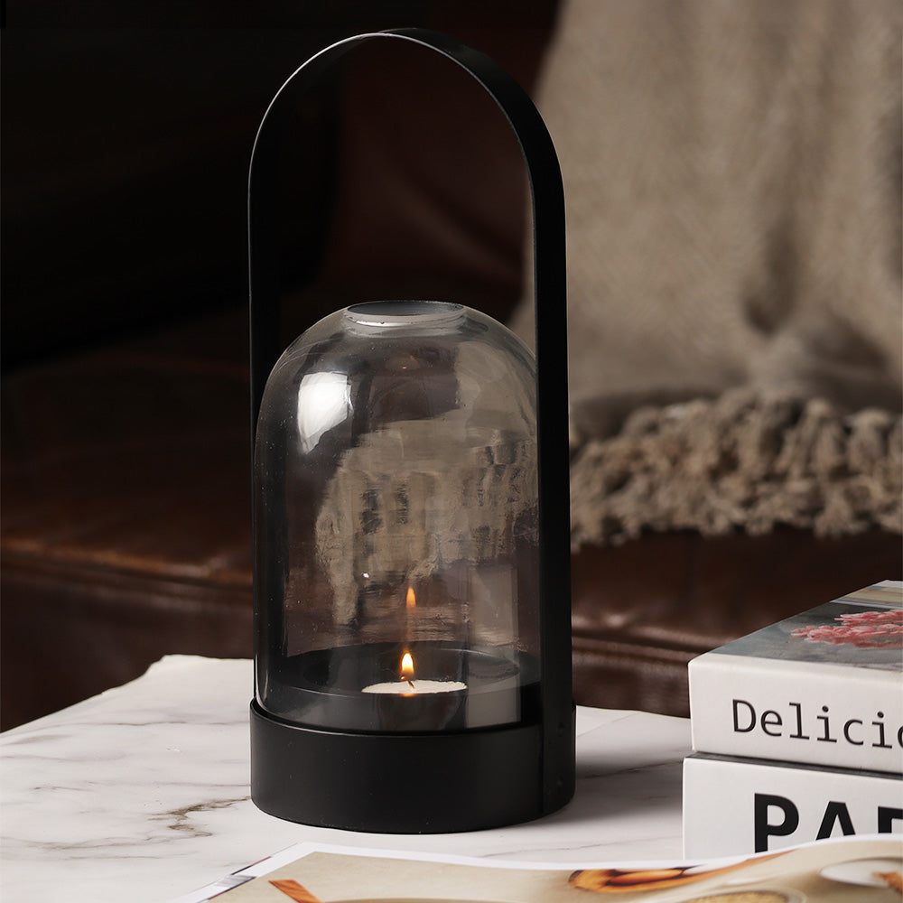 Alta Lantern With Handle - Black